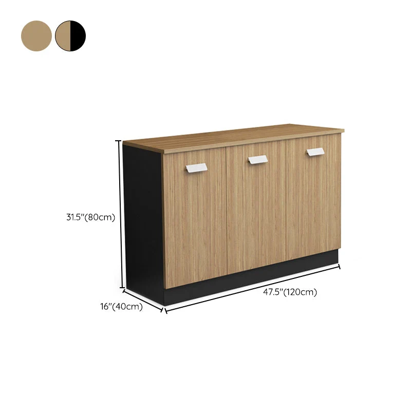 Classeurs de Style nordique en bois massif, classeur horizontal de couleur unie, bureau Clearhalo
