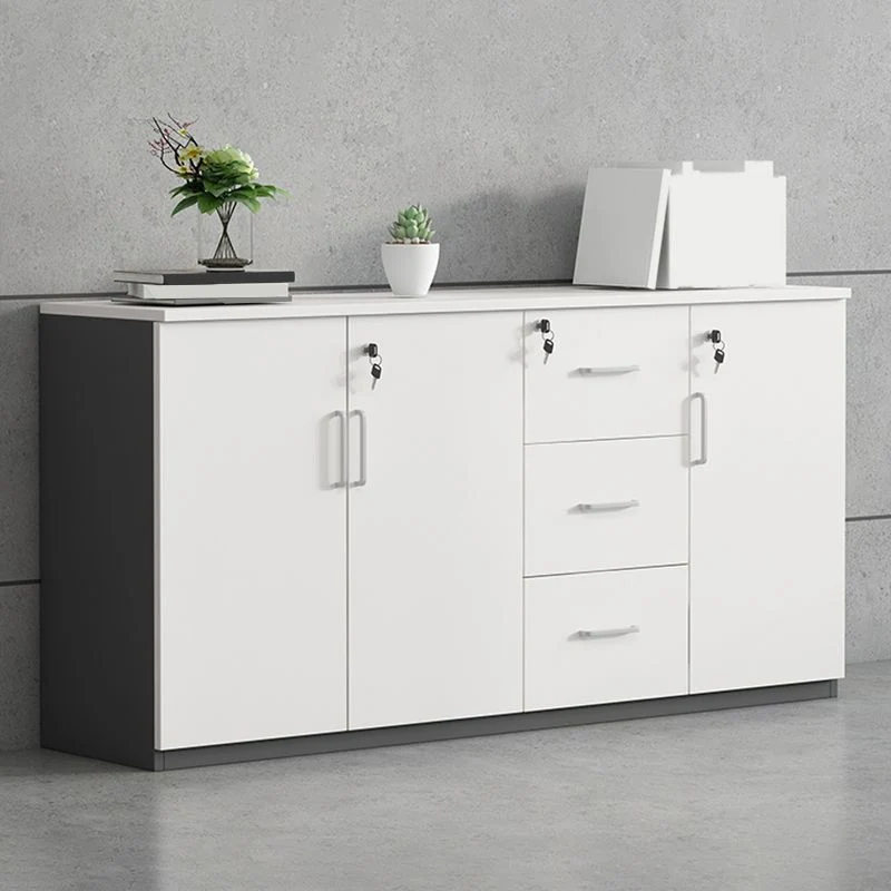 Classeurs de Style nordique cadre en bois massif serrure à clé classeur horizontal bureau Clearhalo