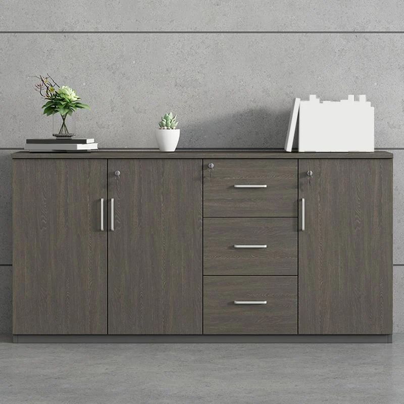 Classeurs de Style nordique cadre en bois massif serrure à clé classeur horizontal bureau Clearhalo