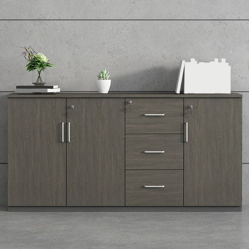 Classeurs de Style nordique cadre en bois massif serrure à clé classeur horizontal bureau Clearhalo