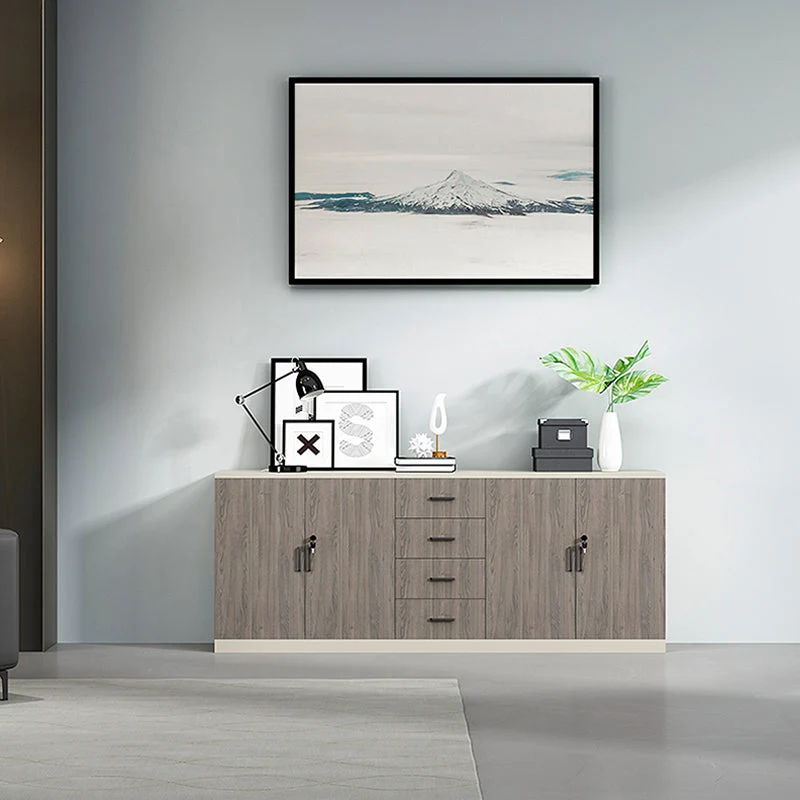 Classeurs de Style nordique, serrure à clé en bois massif, classeur Vertical, bureau Clearhalo