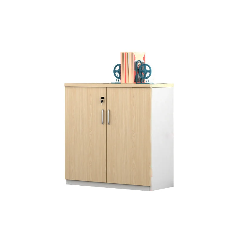 Classeurs de Style nordique serrure à clé classeur Vertical en bois massif bureau Clearhalo