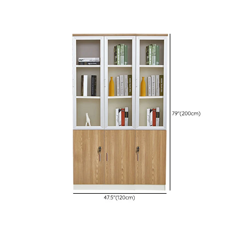 Classeurs traditionnels en bois massif, classeur vertical avec serrure à clé, bureau Clearhalo