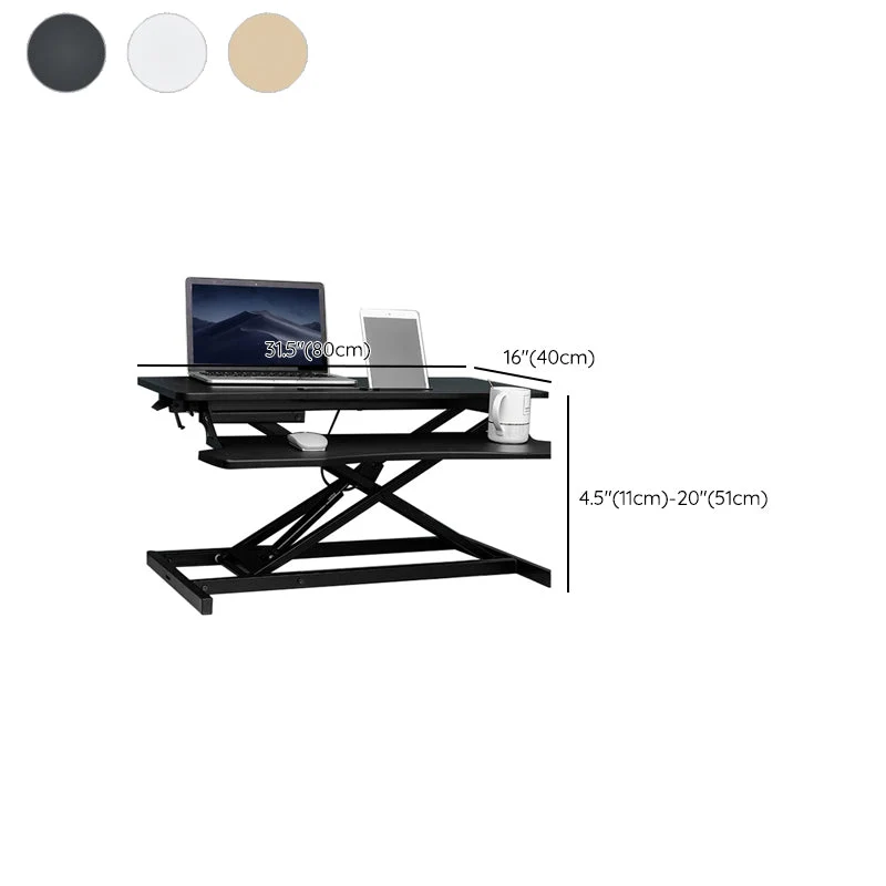 Convertisseur de bureau debout de forme rectangulaire, bois pliant pour le bureau Clearhalo