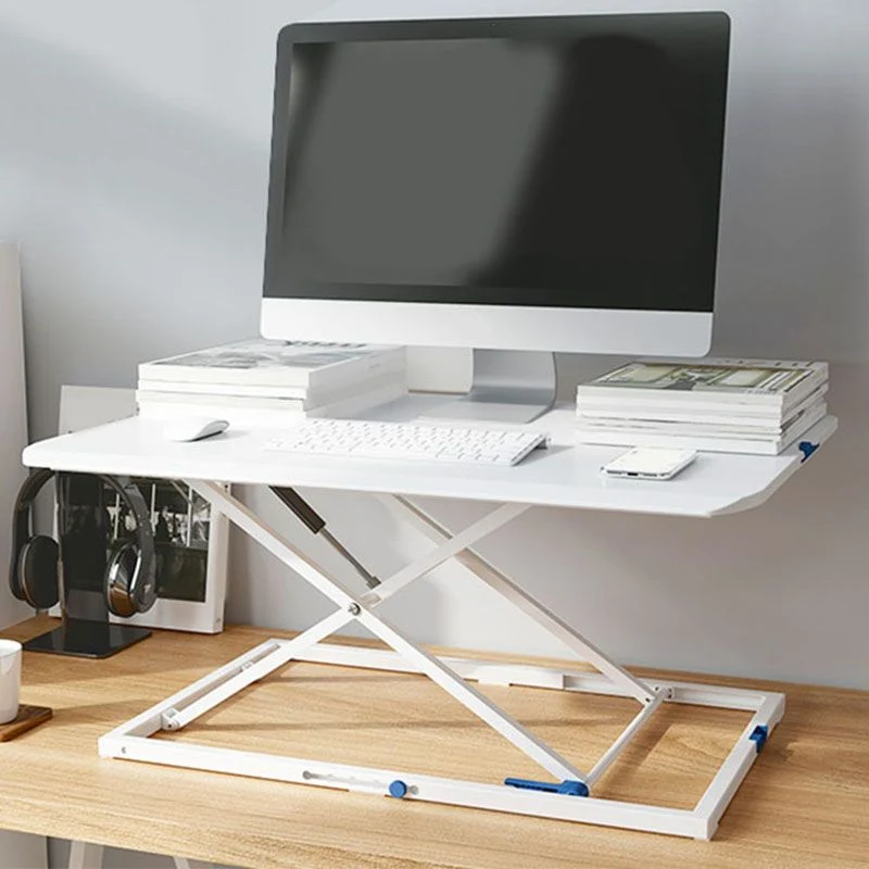 Convertisseur de bureau debout de forme rectangulaire contemporain noir/blanc pour le bureau Clearhalo