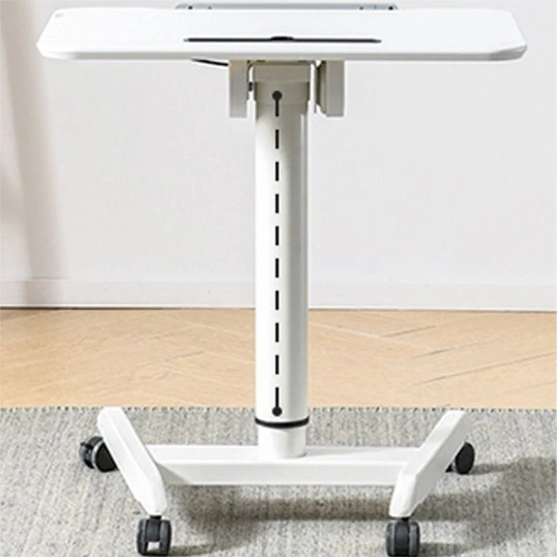 Convertisseur de bureau debout de forme rectangulaire pliant en bois en blanc/marron/noir Clearhalo