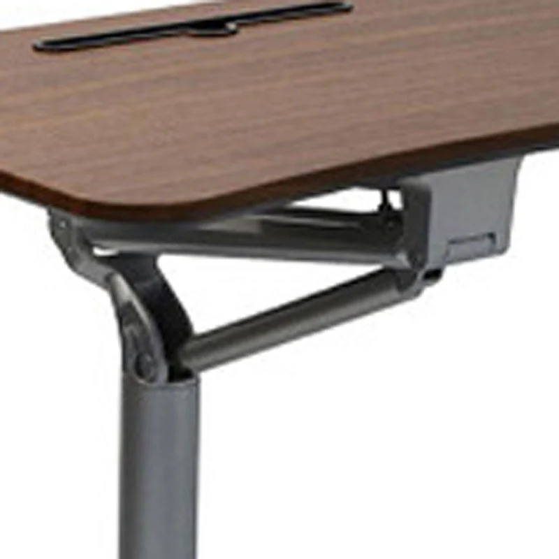 Convertisseur de bureau debout rectangulaire de bureau contemporain avec roulettes Clearhalo