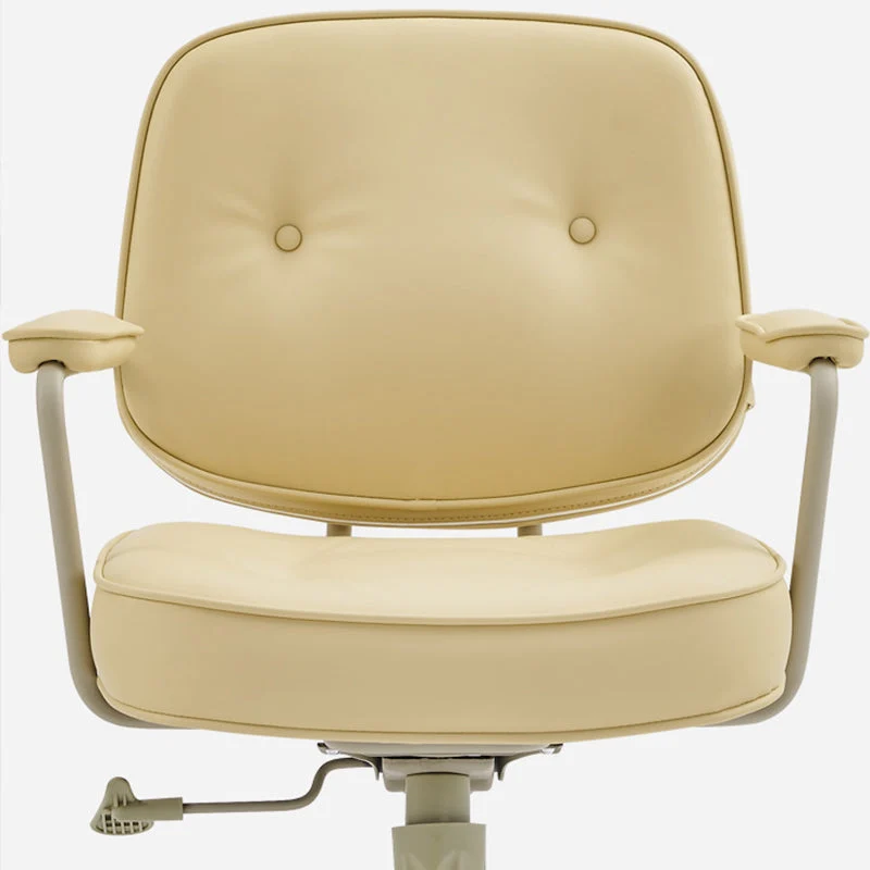 Cuir capitonné moderne de chaise de bureau de bras aucune chaise de bureau ergonomique pénible Clearhalo