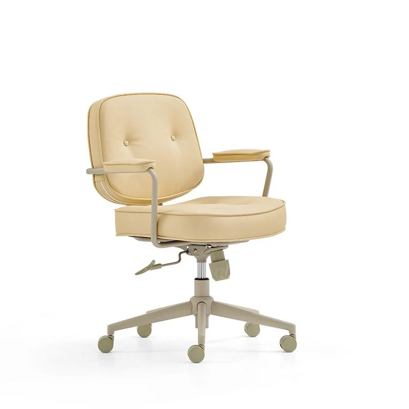Cuir capitonné moderne de chaise de bureau de bras aucune chaise de bureau ergonomique pénible Clearhalo