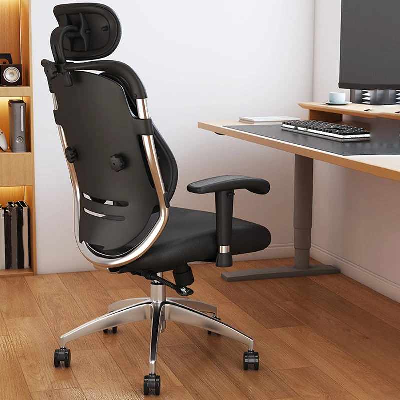 Cuir démontable moderne de chaise de bureau de bras aucune chaise de bureau ergonomique pénible Clearhalo