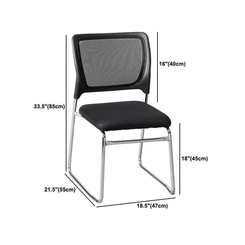 Mi dossier moderne de chaise de bureau de maille de Microfibre aucune chaise de bureau de roues Clearhalo