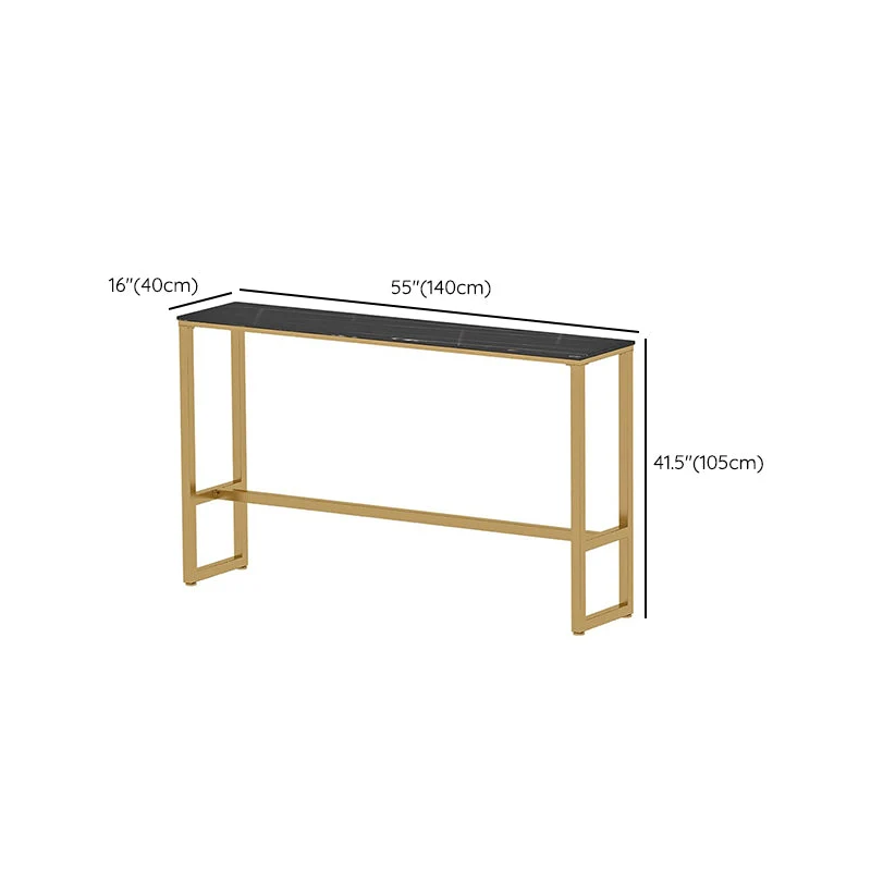 Ensemble de bar rectangulaire de style Glam, ensemble de salle à manger de pub en pierre de 1/5 pièces pour l'intérieur Cl...
