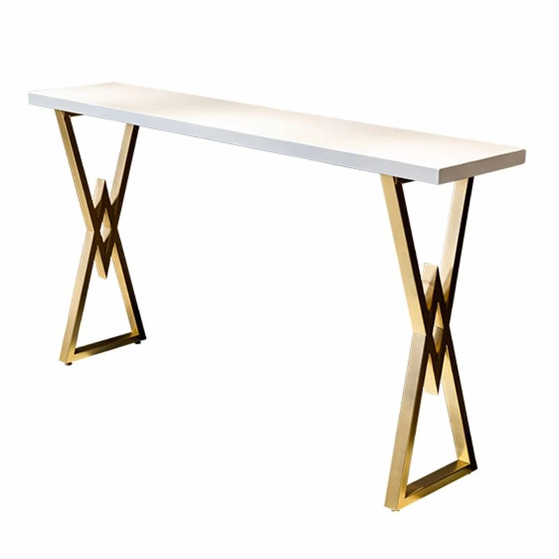 Ensemble de bar de style Glam, 1/2/4 pièces, ensemble de comptoir rectangulaire en bois massif Clearhalo