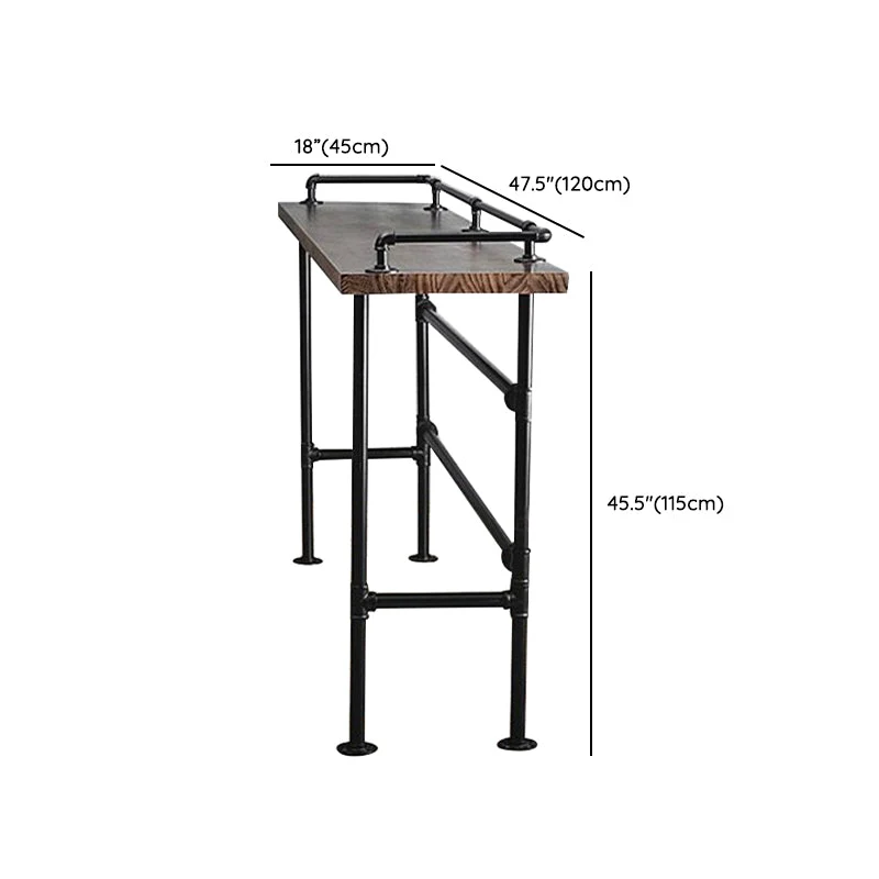 Ensemble de Bar de Style industriel, 1/3 pièces, ensemble de salle à manger rectangulaire en bois massif pour l'intérieur...