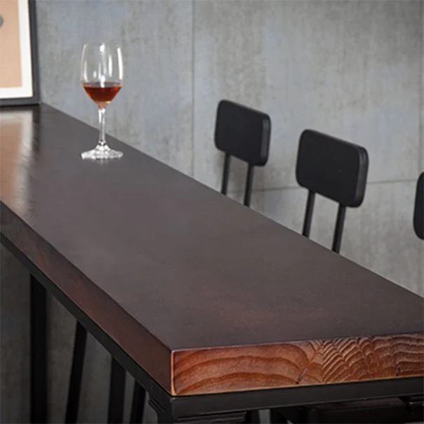 Ensemble de Bar de Style industriel, 1/5 pièces, ensemble de salle à manger rectangulaire en bois massif pour l'intérieur...