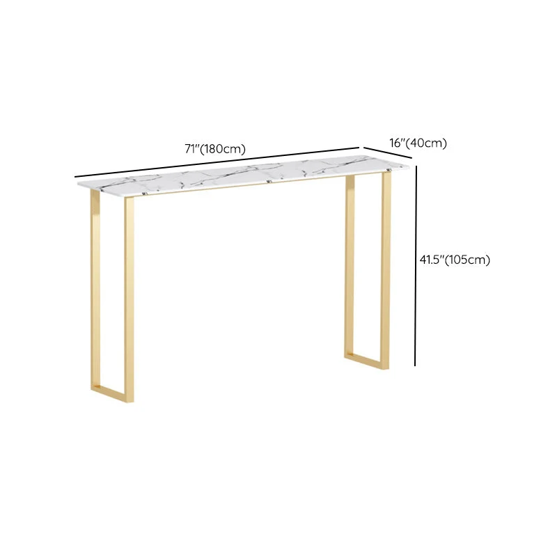 Ensemble bistro rectangulaire Glam, table de pub en faux marbre, 1/5 pièces, avec tabourets à dossier solide Clearhalo