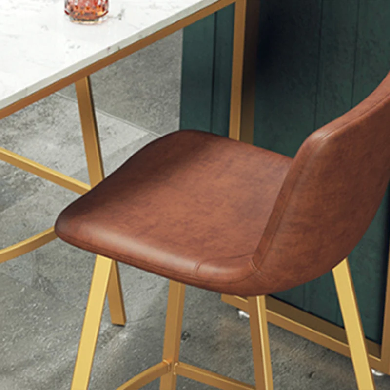 Ensemble bistro rectangulaire Glam, table de pub en marbre 1/3/4 pièces avec tabourets à dossier solide Clearhalo