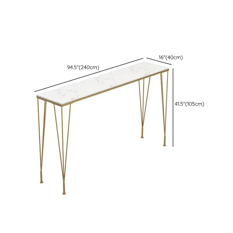 Ensemble bistro rectangulaire de style Glam, ensemble de comptoir en faux marbre 1/7 pièces Clearhalo