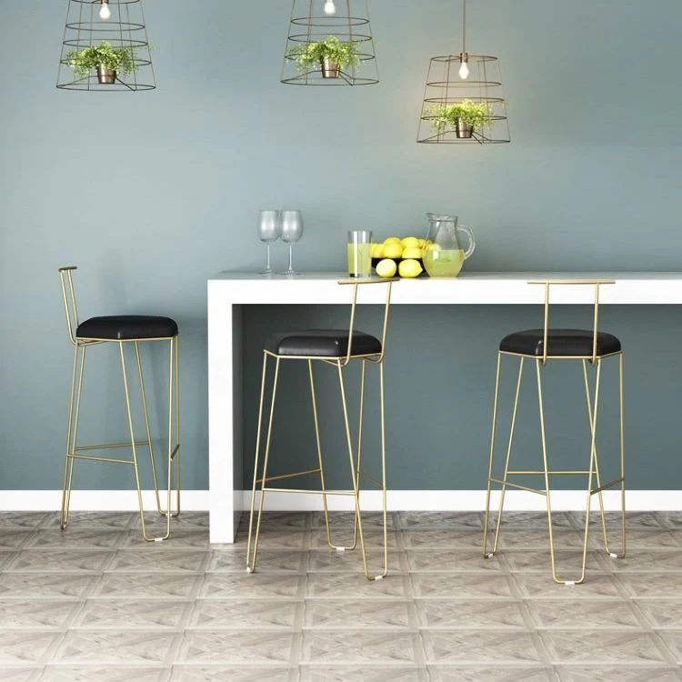 Ensemble de comptoir rectangulaire de style Glam, ensemble de bistro en bois massif 1/3 pièces pour l'intérieur Clearhalo