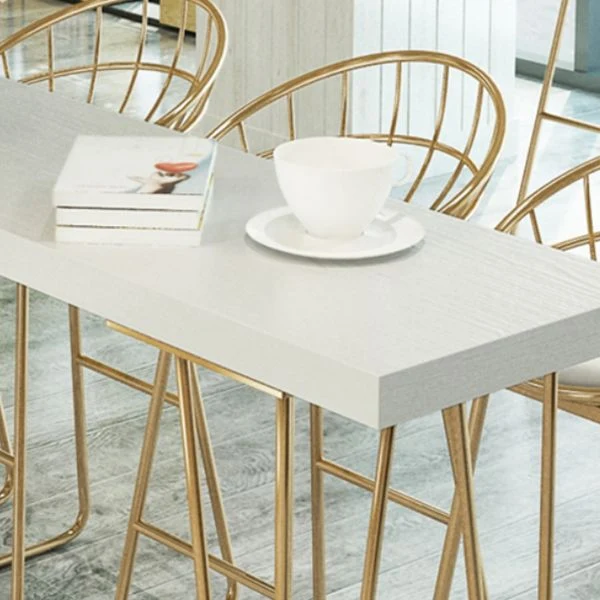 Ensemble de comptoir rectangulaire de style Glam, ensemble de bistro en bois massif 1/2/3/9 pièces Clearhalo