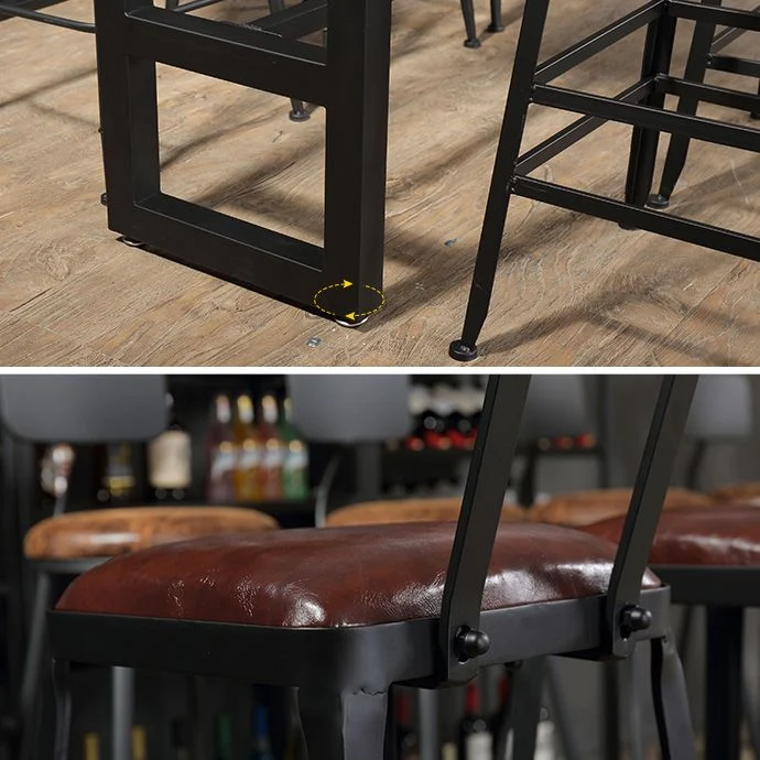 Ensemble de pub à hauteur de comptoir 1/6/11 pièces, tabouret de bar rectangulaire et ensemble de table Clearhalo
