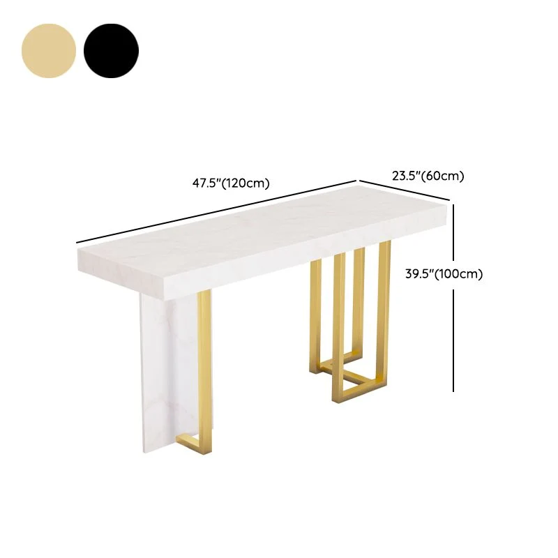 Ensemble de pub à hauteur de comptoir Glam, 1/5 pièces, table de bar en faux marbre et tabourets à hauteur réglable Clearhalo