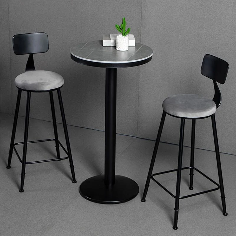 Ensemble de pub à hauteur de comptoir 1/3 pièces, ensemble de table ronde et de tabourets modernes Clearhalo