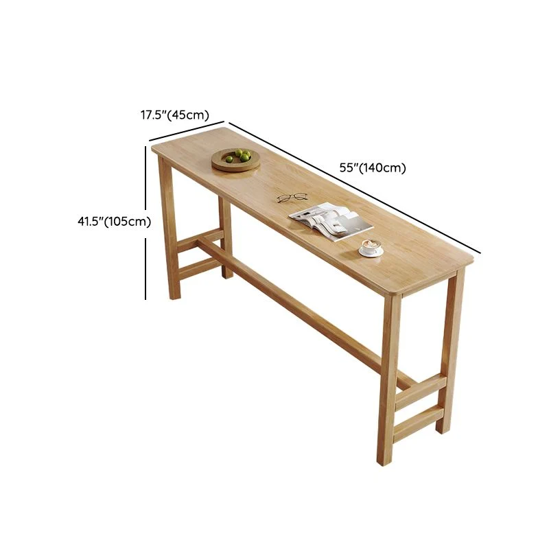 Ensemble de salle à manger de pub 1/4/7 pièces, ensemble de table de pub contemporain en bois massif Clearhalo
