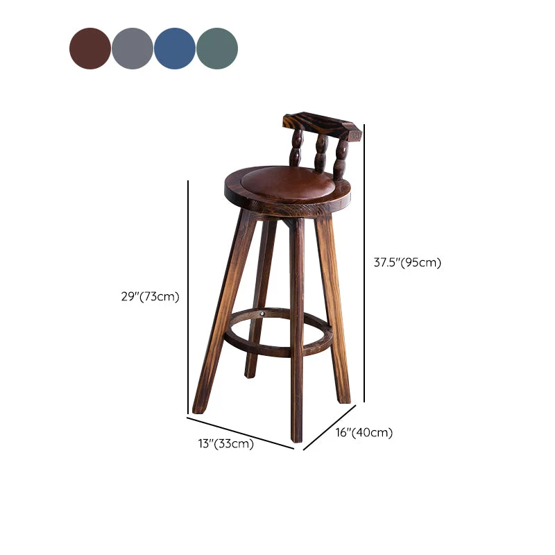 Ensemble de salle à manger de pub en bois massif, ensemble de table et de tabourets contemporains 1/2/3 pièces Clearhalo
