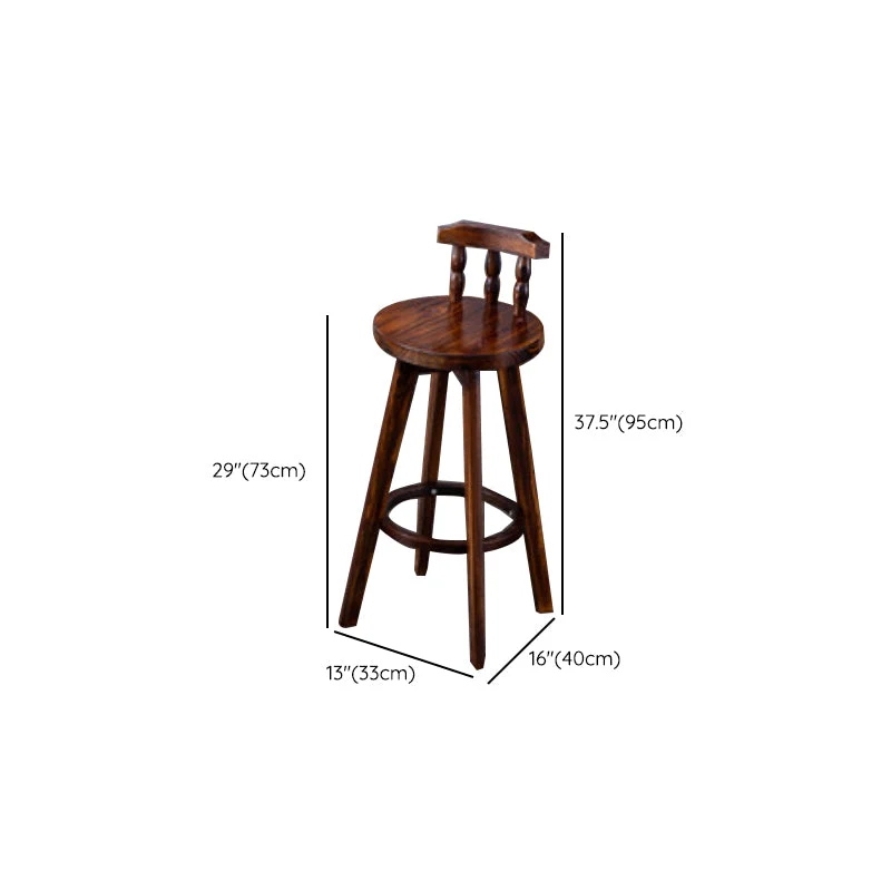 Ensemble de salle à manger de pub en bois massif, ensemble de table et de tabourets contemporains 1/2/3 pièces Clearhalo