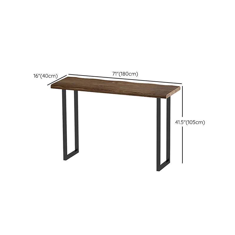 Ensemble de table de bar en bois de style moderne 1/2/3 pièces Table de bar rectangulaire avec pieds en métal Clearhalo