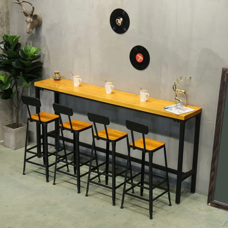 Ensemble de Table de Bar en bois de Style moderne, 1/2/5/9 pièces, Table de Bar rectangulaire pour la maison Clearhalo