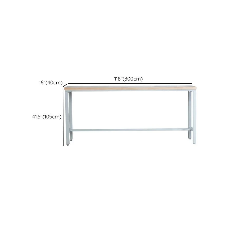 Ensemble de table de bar contemporain 1/4/6 pièces Ensemble de bistro rectangulaire en bois massif Clearhalo