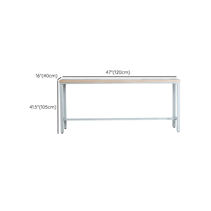 Ensemble de table de bar contemporain 1/4/6 pièces Ensemble de bistro rectangulaire en bois massif Clearhalo