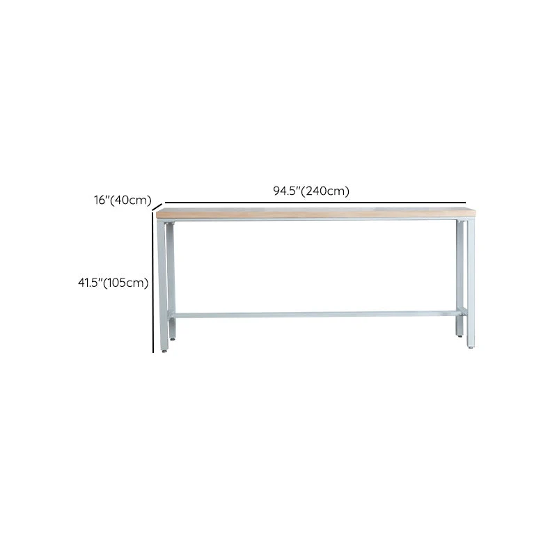 Ensemble de table de bar contemporain 1/4/6 pièces Ensemble de bistro rectangulaire en bois massif Clearhalo
