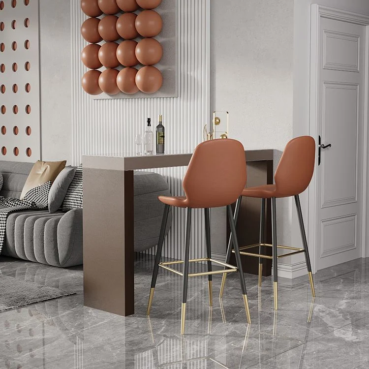 Ensemble de table de bar Glam Stone, 1/2/3 pièces, table de bar rectangulaire avec tabourets rembourrés Clearhalo