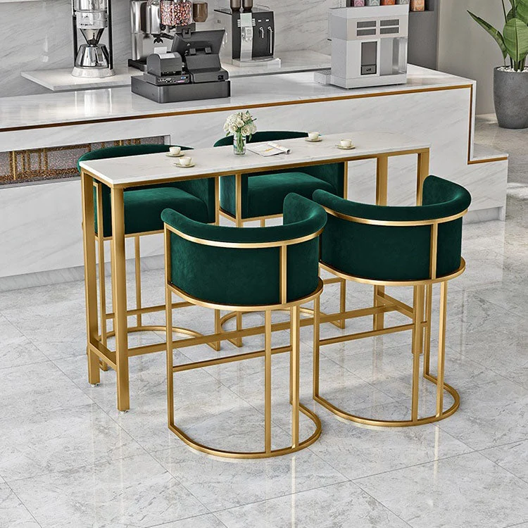 Ensemble de table de bar Glam Stone, 1/3 pièces, comptoir rond pour usage domestique Clearhalo