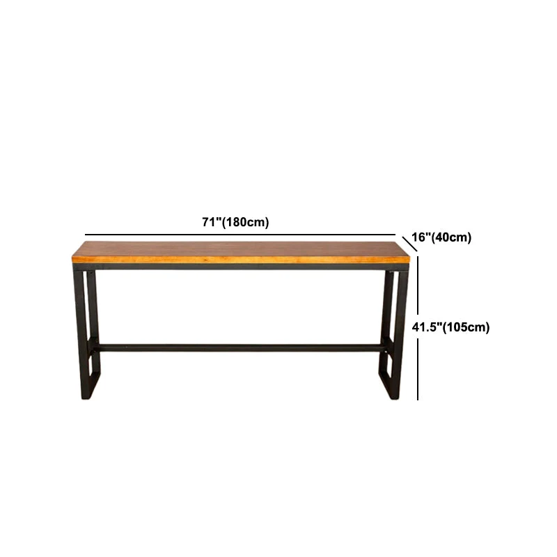 Ensemble de Table de Bar industriel 1/5/7/9 pièces, Table de comptoir rectangulaire en bois de pin avec tabourets hauts Cl...