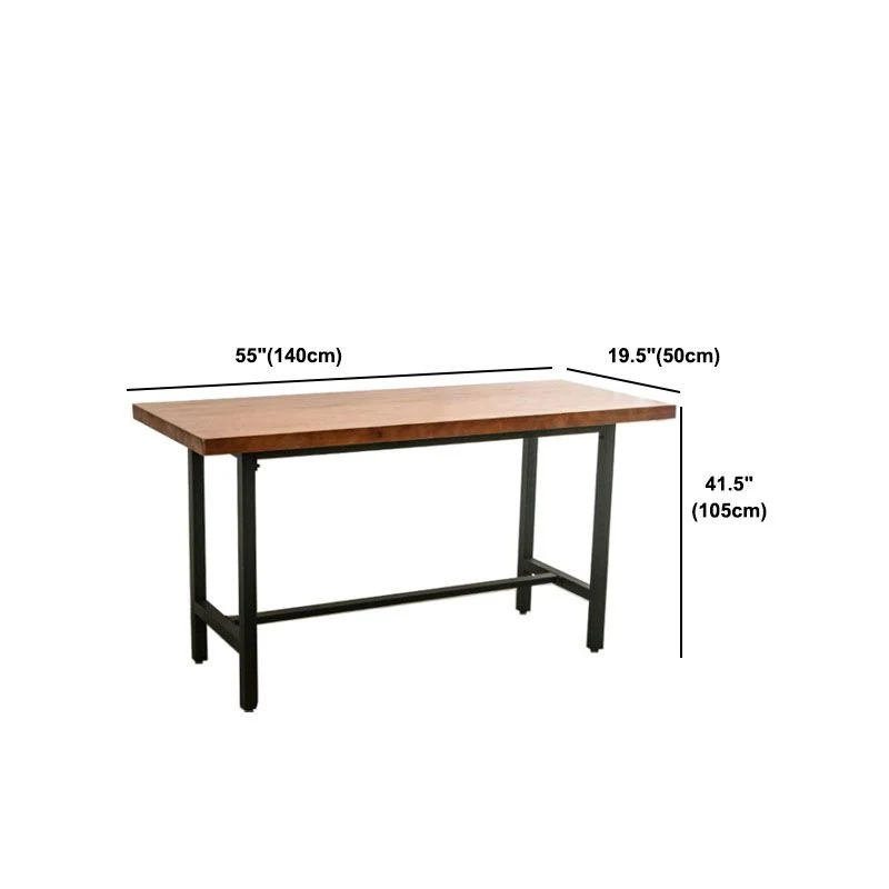 Ensemble de table de bar industriel en bois massif, 1/2/9 pièces, ensemble de bistro fixe pour usage domestique Clearhalo