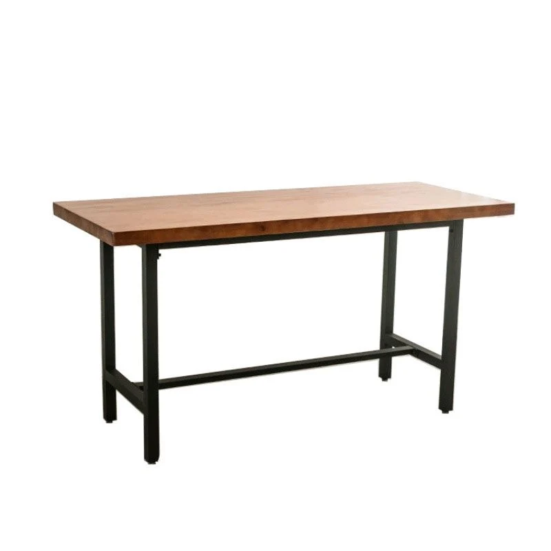 Ensemble de table de bar industriel en bois massif, 1/2/9 pièces, ensemble de bistro fixe pour usage domestique Clearhalo