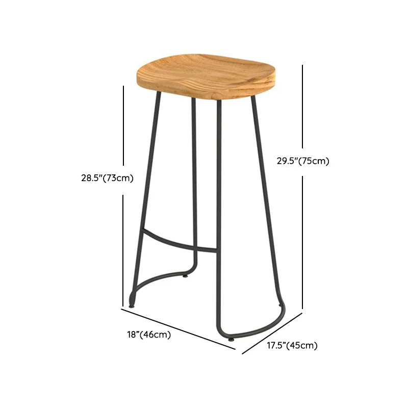 Ensemble de table de bar industriel 1/4 pièces ensemble de table et de tabourets rectangulaires en bois massif Clearhalo