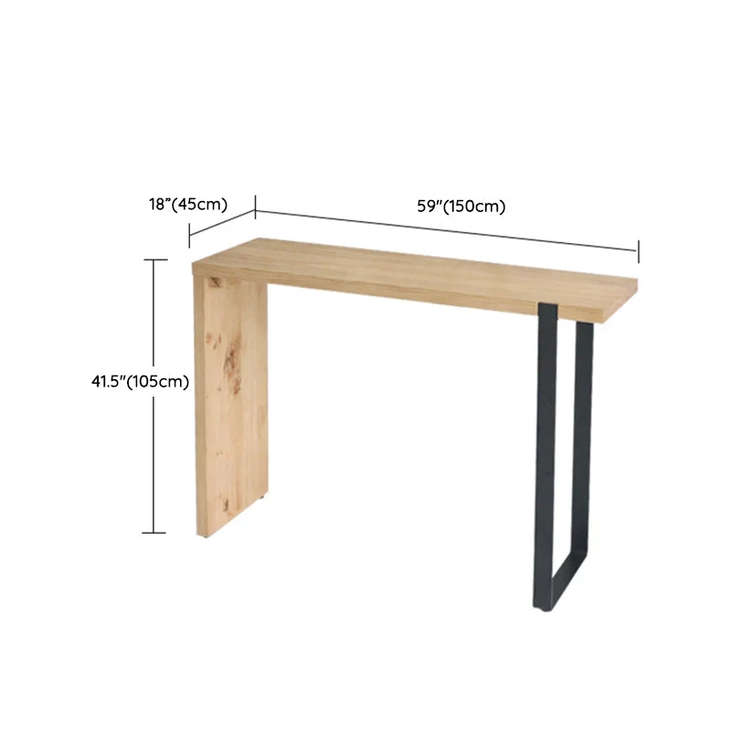 Ensemble de table de bar industriel 1/3 pièces ensemble de salle à manger de pub en bois massif rectangulaire Clearhalo