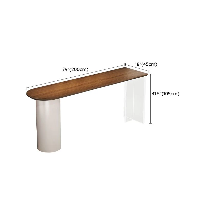 Ensemble de table de bar industriel 1/2 pièces, table de comptoir rectangulaire en bois de pin avec tabourets hauts Clearhalo