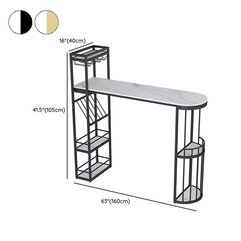 Ensemble de table de bar moderne 1/2/3 pièces ensemble de table de bar et tabouret en pierre Clearhalo