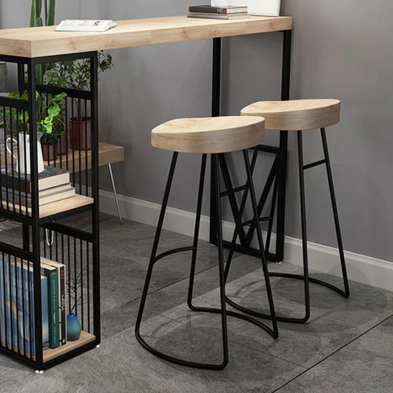 Ensemble de Table de Bar moderne, 1/2/3 pièces, ensemble de bistro rectangulaire en bois massif pour l'intérieur Clearhalo