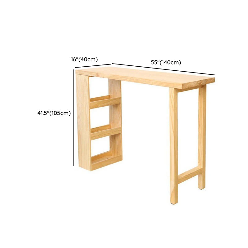 Ensemble de Table de Bar moderne 1/2/3/4 pièces, Table de comptoir rectangulaire en bois de pin avec tabourets hauts Clear...