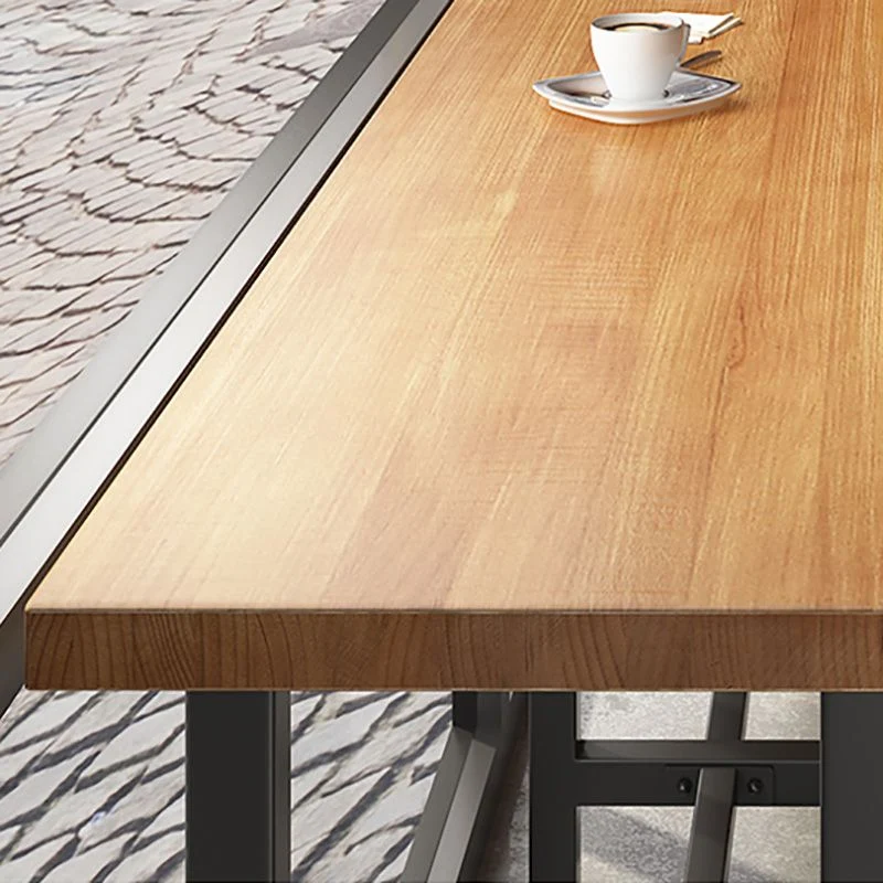 Ensemble de Table de Bar moderne, 1/3/4/5/6 pièces, ensemble de bistro rectangulaire en bois massif pour l'intérieur Clear...