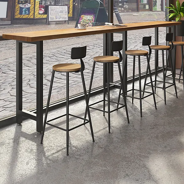 Ensemble de Table de Bar moderne, 1/3/4/5/6 pièces, ensemble de bistro rectangulaire en bois massif pour l'intérieur Clear...