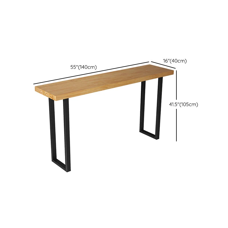Ensemble de Table de Bar moderne 1/4/7 pièces, Table de comptoir rectangulaire en bois avec tabourets pour café Clearhalo