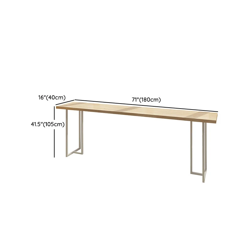 Ensemble de Table de bar moderne, 1/5/6 pièces, Table de bar rectangulaire en bois avec tabourets sans dossier Clearhalo